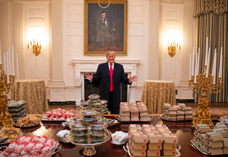 Donald Trump Dials In Order For 300 Burgers After White House Kitchen Closure